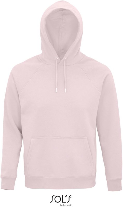 SOL´S Stellar Unisex raglánová mikina s kapucí z bio bavlny 25.3568 pale pink