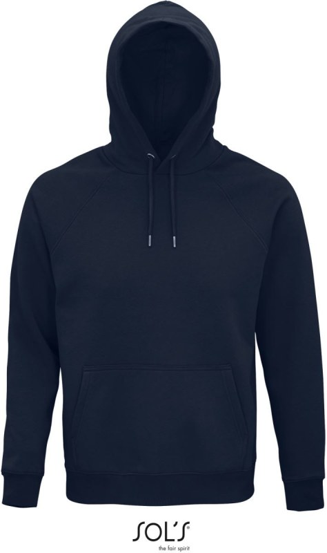 SOL´S Stellar Unisex raglánová mikina s kapucí z bio bavlny 25.3568 french navy