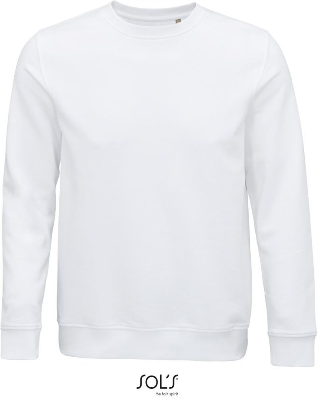 SOL´S Comet Unisex mikina z bio bavlny 25.3574 white