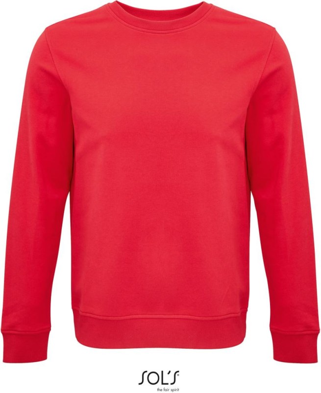SOL´S Comet Unisex mikina z bio bavlny 25.3574 red