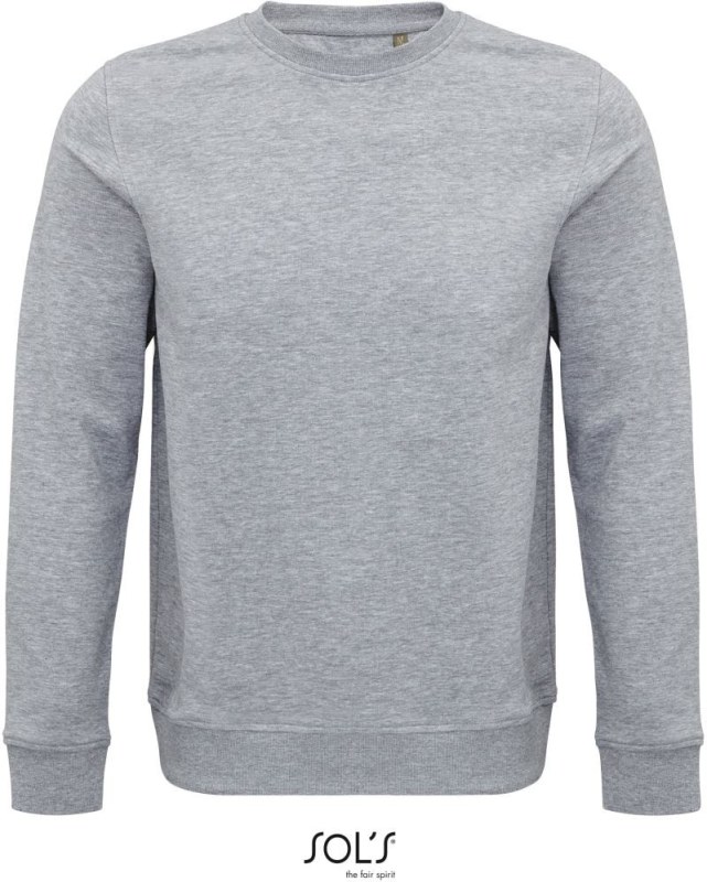 SOL´S Comet Unisex mikina z bio bavlny 25.3574 grey melange