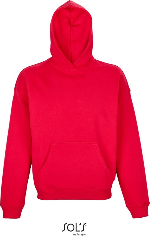 SOL´S Connor Unisex mikina s kapucí 25.3813 bright red