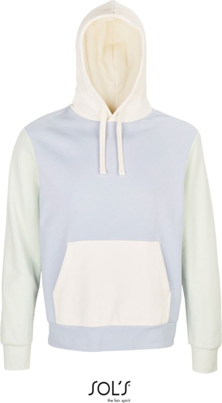 SOL´S Collins Unisex mikina s kapucí z bio bavlny 25.3818 creamy blue