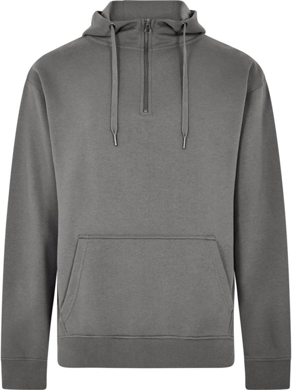 Kustom Kit KK 336 Mikina s&nbsp;kapucí a&nbsp;1/4 zipem 43.0336 dark grey - Dámské oblečení mikiny