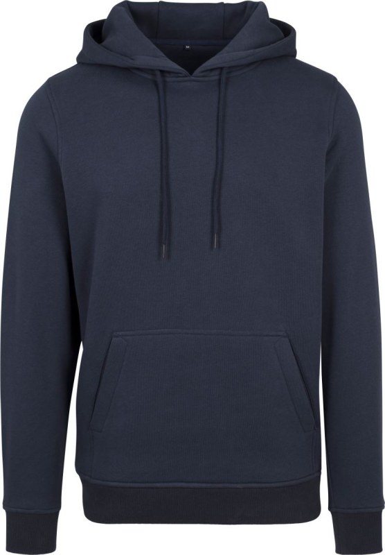 Build your Brand BY 011 Mikina s&nbsp;kapucí z&nbsp;těžké bavlny 56.0011 navy - Dámské oblečení mikiny