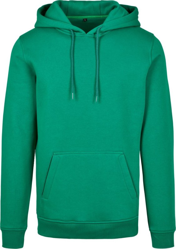 Build your Brand BY 011 Mikina s&nbsp;kapucí z&nbsp;těžké bavlny 56.0011 forest green - Dámské oblečení mikiny