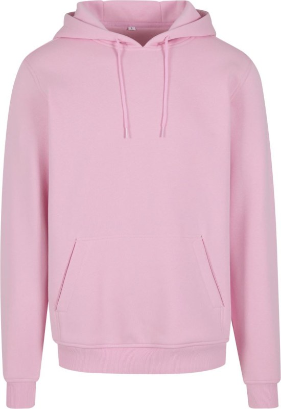 Build your Brand BY 011 Mikina s kapucí z těžké bavlny 56.0011 soft pink
