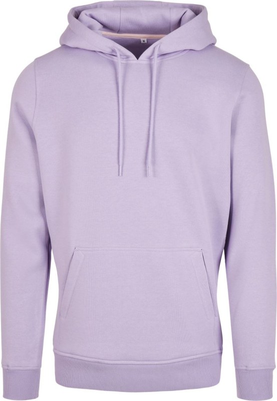 Build your Brand BY 011 Mikina s kapucí z těžké bavlny 56.0011 lilac