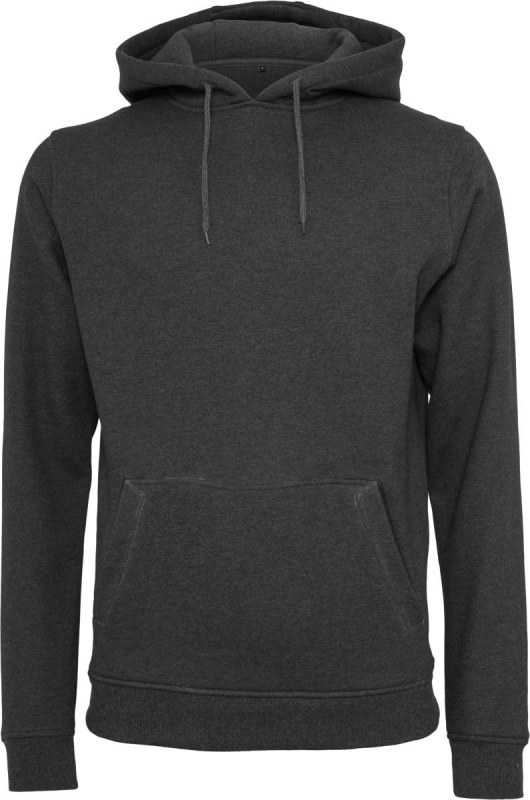 Build your Brand BY 011 Mikina s&nbsp;kapucí z&nbsp;těžké bavlny 56.0011 charcoal - Dámské oblečení mikiny