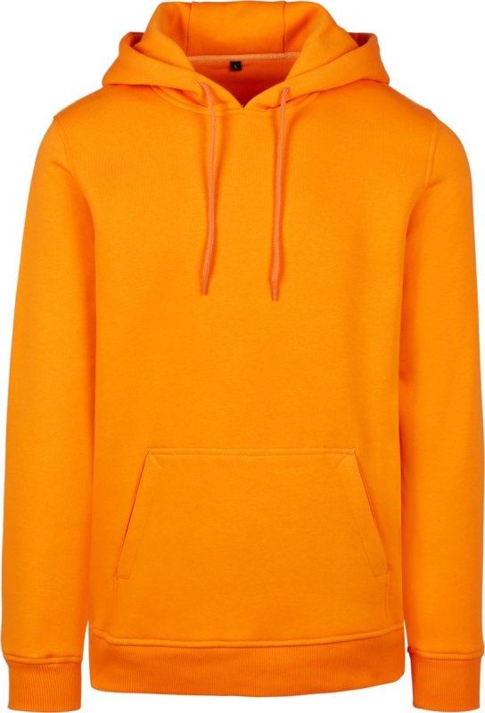 Build your Brand BY 011 Mikina s&nbsp;kapucí z&nbsp;těžké bavlny 56.0011 paradise orange - Dámské oblečení mikiny