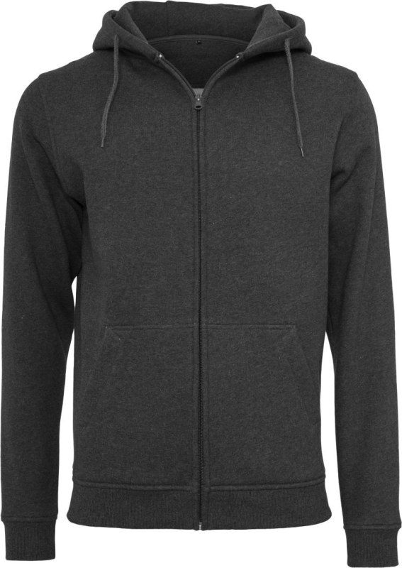 Build your Brand BY 012 Mikina s kapucí z těžké bavlny 56.0012 charcoal