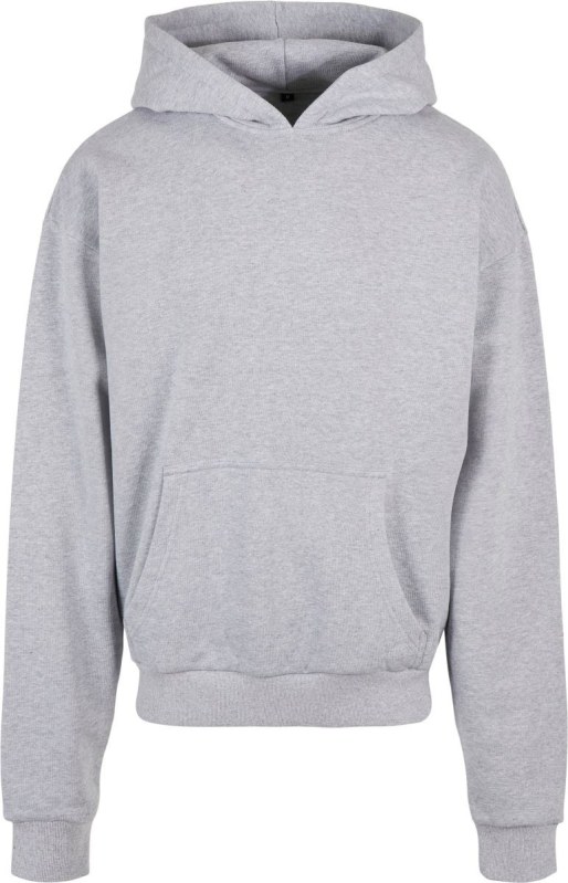 Build your Brand BY 162 Mikina s kapucí z těžké bavlny "Ultra Heavy" 56.0162 heather grey