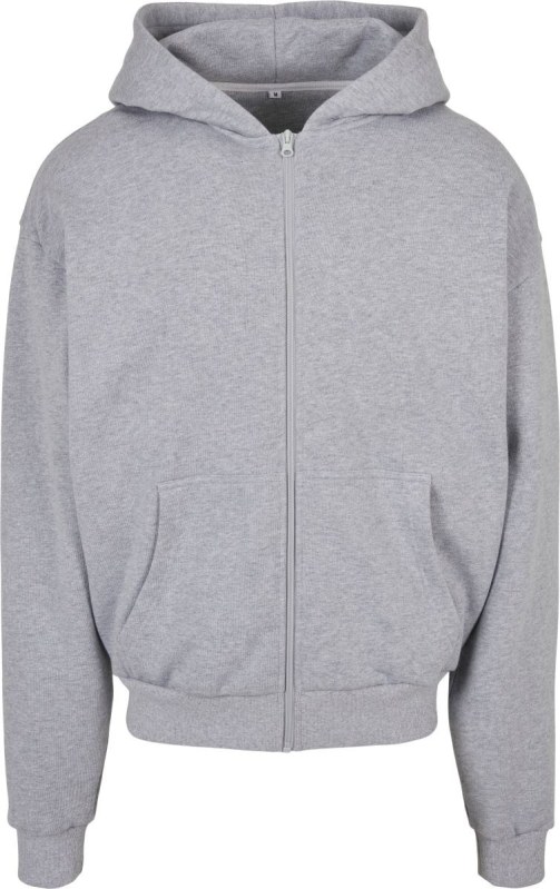 Build your Brand BY 192 Mikina s kapucí z těžké bavlny "Ultra Heavy" 56.0192 heather grey