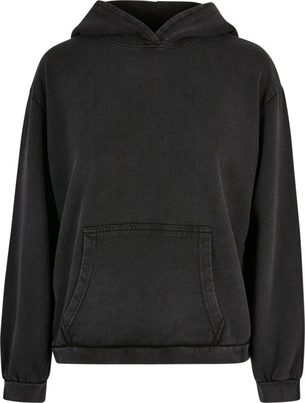 Build your Brand BY 194 Dámská mikina s kapucí "Acid Wash" 56.0194 black