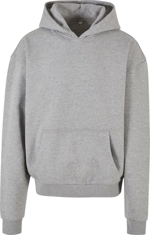 Build your Brand BY 268 Mikina s kapucí z těžké bavlny "Ultra Heavy" 56.0268 heather grey