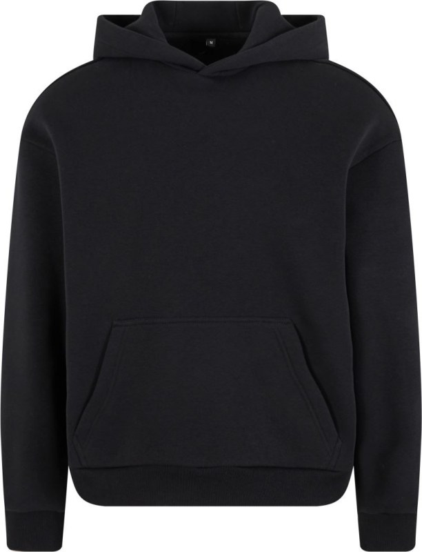 Build your Brand BY 284 Mikina s&nbsp;kapucí z&nbsp;těžké bavlny "Fluffy" 56.0284 black - Dámské oblečení mikiny