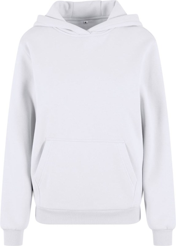 Build your Brand BY 289 Dámská oversize mikina s kapucí "Fluffy" 56.0289 white