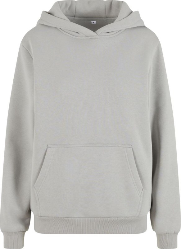 Build your Brand BY 289 Dámská oversize mikina s kapucí "Fluffy" 56.0289 light asphalt