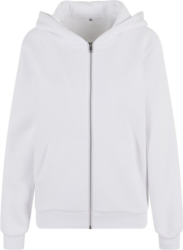 Build your Brand BY 290 Dámská mikina s&nbsp;kapucí z&nbsp;těžké bavlny "Fluffy" 56.0290 white - Dámské oblečení mikiny