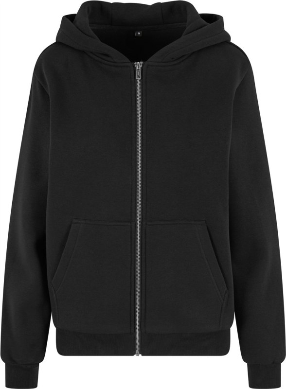 Build your Brand BY 290 Dámská mikina s kapucí z těžké bavlny "Fluffy" 56.0290 black