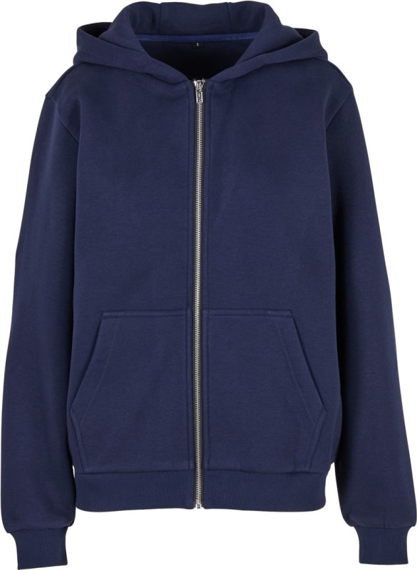 Build your Brand BY 290 Dámská mikina s kapucí z těžké bavlny "Fluffy" 56.0290 navy