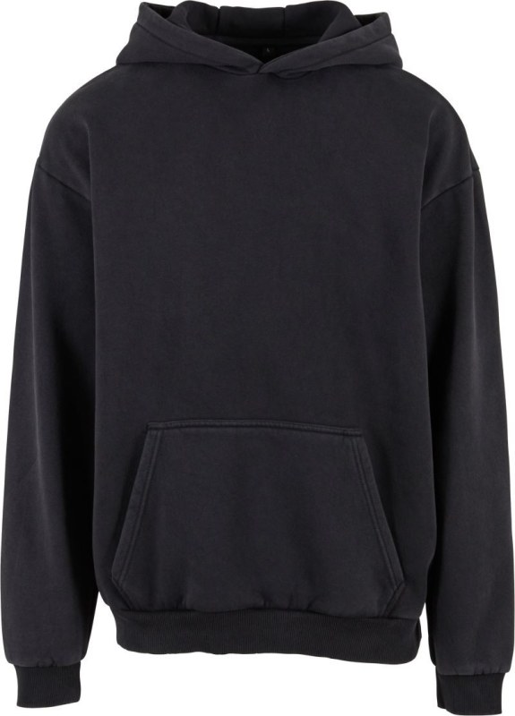 Build your Brand BY 294 Mikina s kapucí z těžké bavlny "Vintage" 56.0294 black