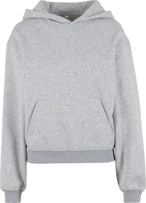 Build your Brand BY 444 Dámská oversize mikina s kapucí "Loose Fit" 56.0444 heather grey