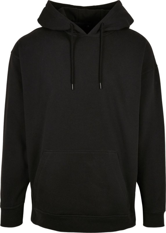 Build your Brand BB 006 Oversize mikina s kapucí z těžké bavlny 56.B006 black