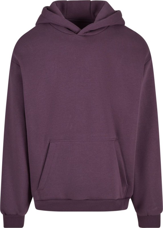 New Morning Studios NM 011 Těžká unisex mikina s&nbsp;kapucí 57.0011 plum purple - Dámské oblečení mikiny