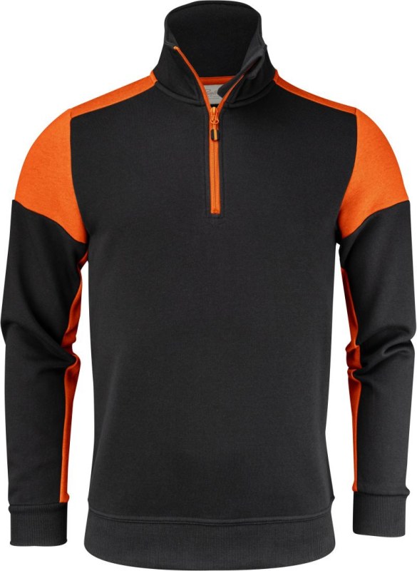 Printer Prime Halfzip Sweater Mikina s 1/4 zipem 61.2069 black/orange
