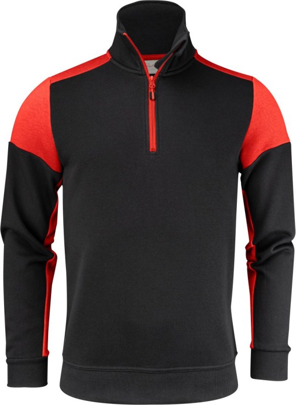 Printer Prime Halfzip Sweater Mikina s&nbsp;1/4 zipem 61.2069 black/red - Dámské oblečení mikiny