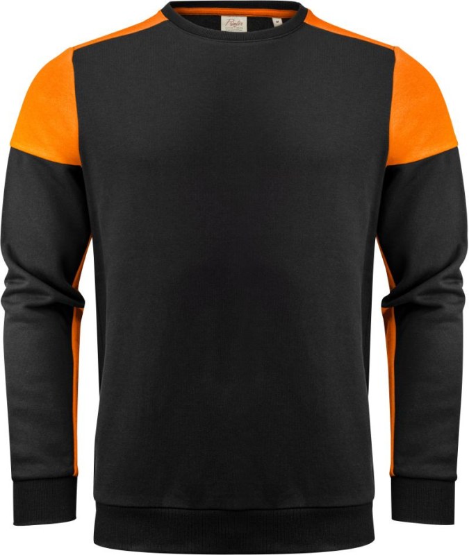Printer Prime Crewneck Mikina 61.2071 black/orange