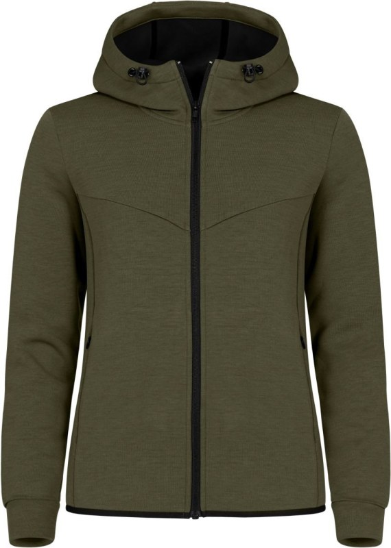 Clique Hayden Sweat Jacket Women Dámská mikina s kapucí 67.1025 fog green