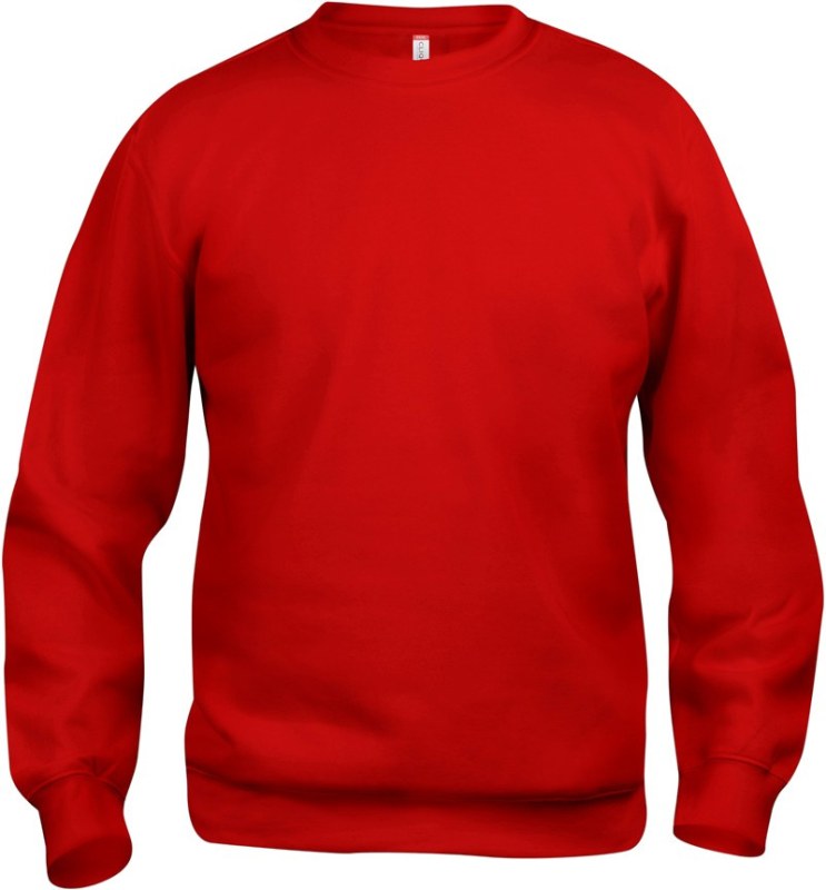 Clique Basic Roundneck Unisex mikina 67.2130 red - Dámské oblečení mikiny