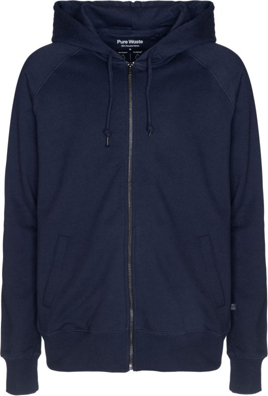 Pure Waste HJUB Unisex mikina s kapucí 74.HJUB solid navy