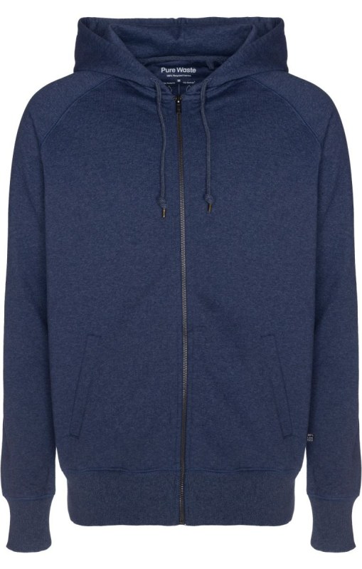 Pure Waste HJUB Unisex mikina s kapucí 74.HJUB navy melange