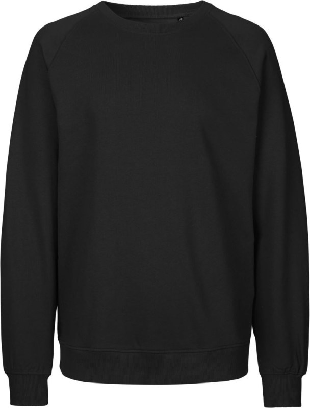 Neutral O 63001 Unisex raglánová mikina z bio bavlny 77.6301 black