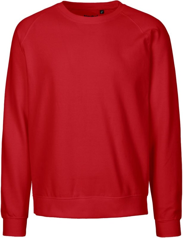 Neutral O 63001 Unisex raglánová mikina z bio bavlny 77.6301 red