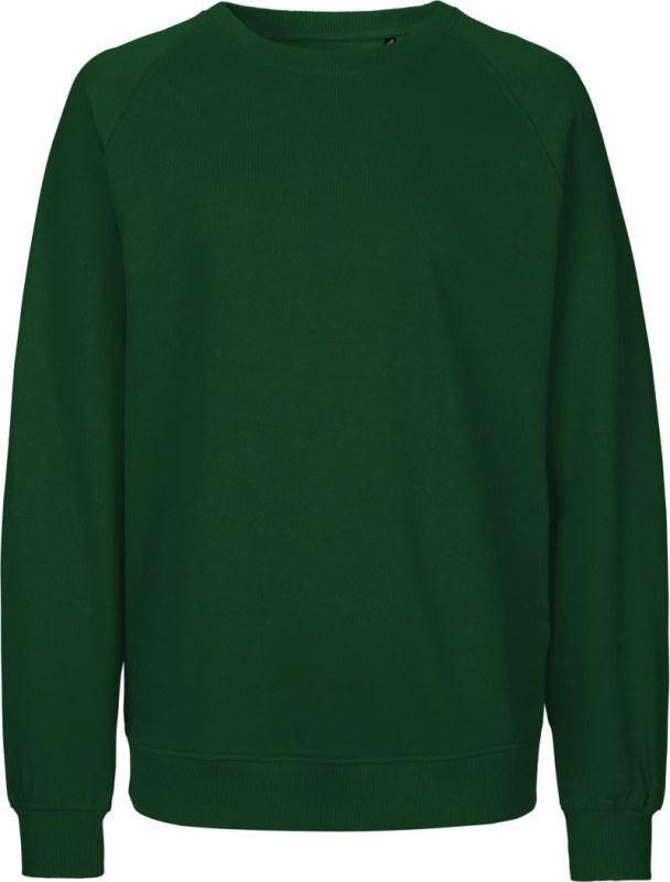Neutral O 63001 Unisex raglánová mikina z bio bavlny 77.6301 bottle green