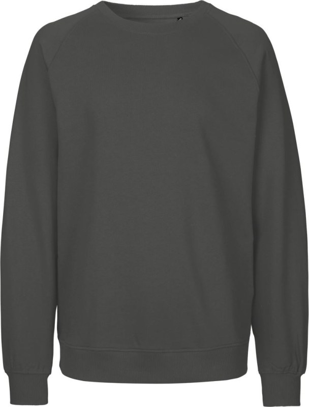 Neutral O 63001 Unisex raglánová mikina z bio bavlny 77.6301 charcoal