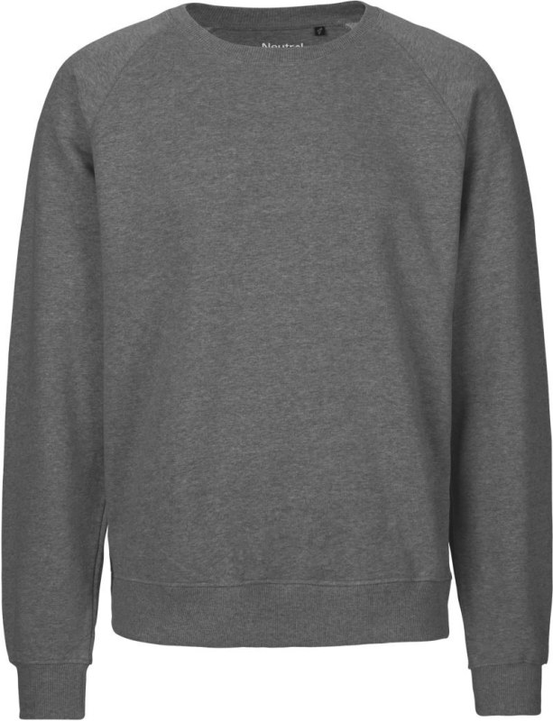 Neutral O 63001 Unisex raglánová mikina z bio bavlny 77.6301 dark heather