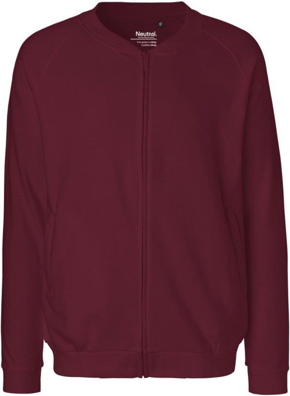 Neutral O 73501 Unisex mikina z bio bavlny 77.7301 bordeaux