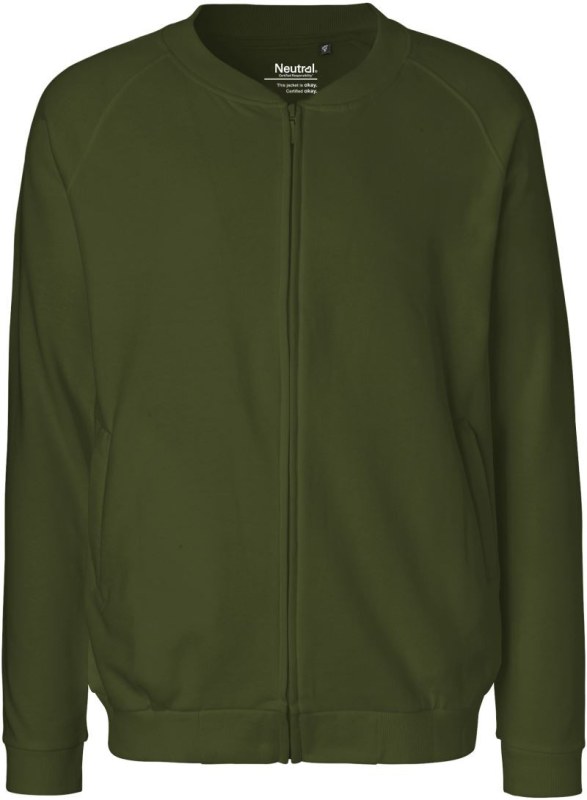 Neutral O 73501 Unisex mikina z bio bavlny 77.7301 military
