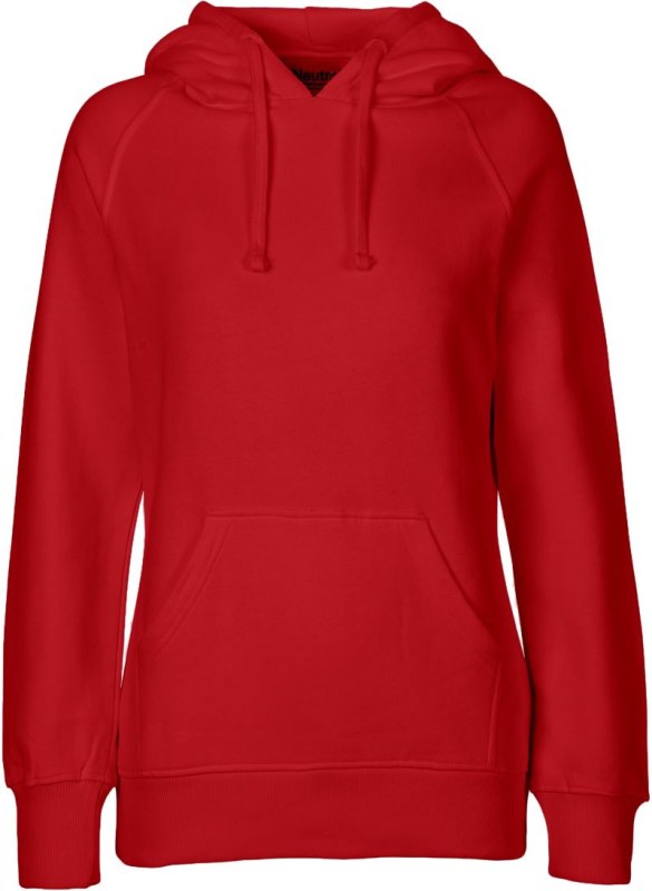 Neutral O 83101 Dámská mikina s kapucí z bio bavlny 77.8311 red