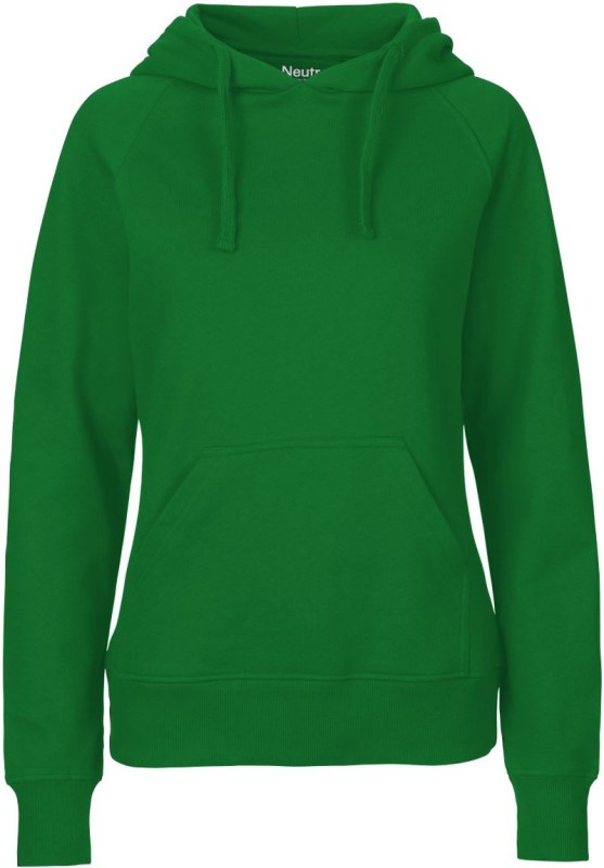 Neutral O 83101 Dámská mikina s kapucí z bio bavlny 77.8311 green