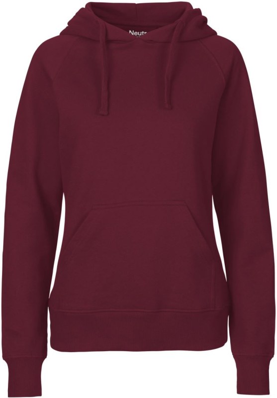 Neutral O 83101 Dámská mikina s kapucí z bio bavlny 77.8311 bordeaux