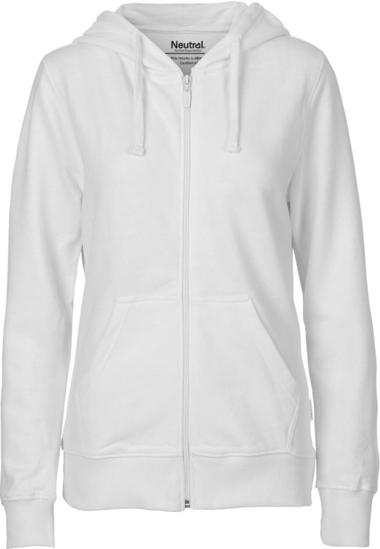 Neutral O 83301 Dámská mikina s kapucí z bio bavlny 77.8331 white