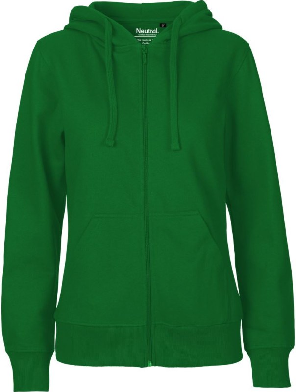 Neutral O 83301 Dámská mikina s kapucí z bio bavlny 77.8331 green