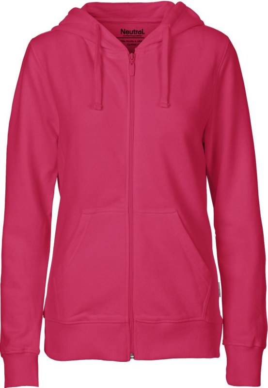 Neutral O 83301 Dámská mikina s kapucí z bio bavlny 77.8331 pink