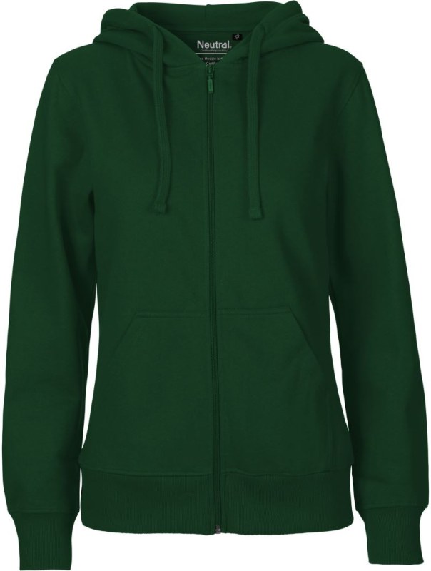 Neutral O 83301 Dámská mikina s kapucí z bio bavlny 77.8331 bottle green